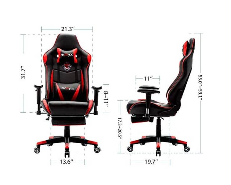 ficmax gaming chair dimensions