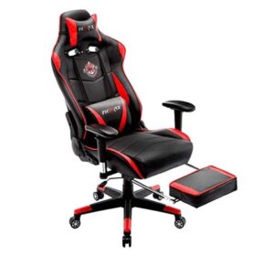 ficmax gaming chair with retractable footress