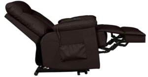 Domesis Renu Leather Power Lift Chair Recliner, Brown