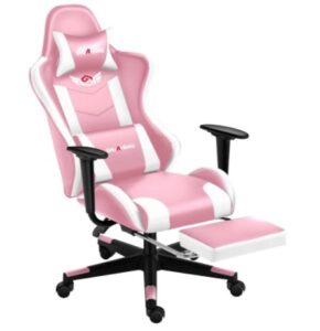 Shuanghu Pink and White Gaming Chair