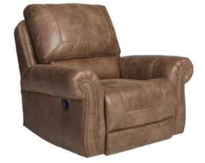 Signature Design by Ashley - Larkinhurst Contemporary Faux Leather Rocker Recliner for sleeing