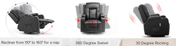 comhoma recliner features for sleeping after surgery