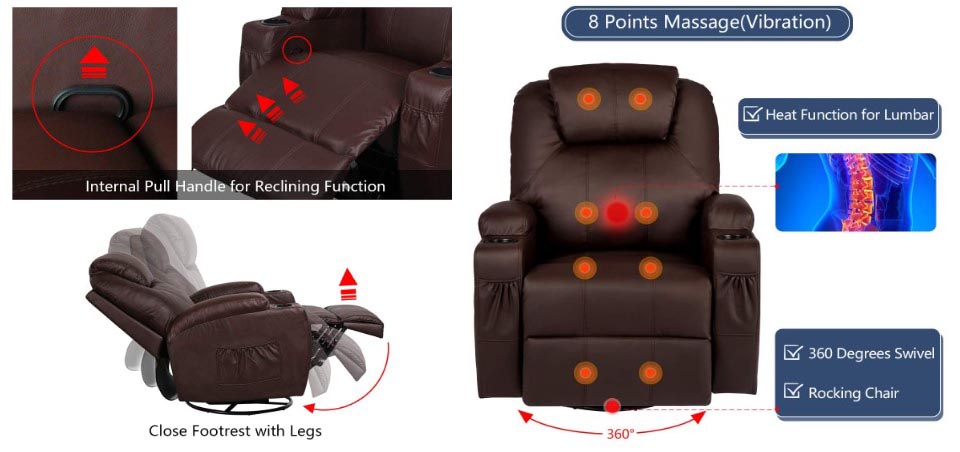 esright recliner features and overview
