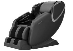 BOSSCARE Massage Chair Recliner with Zero Gravity Airbag Massage Bluetooth Speaker Foot Roller Black