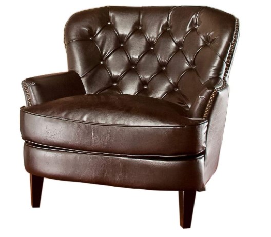 Christopher Knight Home Tafton Tufted Leather Club Chair