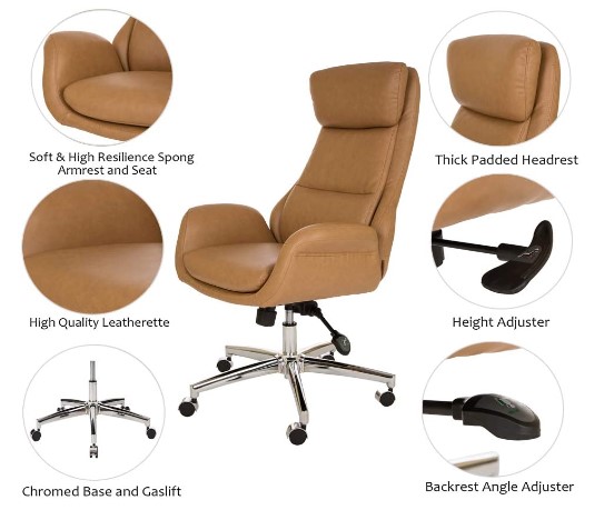 glitzhome chair features and overview