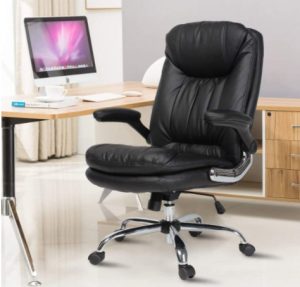 Big and Tall Ergonomic Office Chair, with Flip up Arms and Adjustable Height